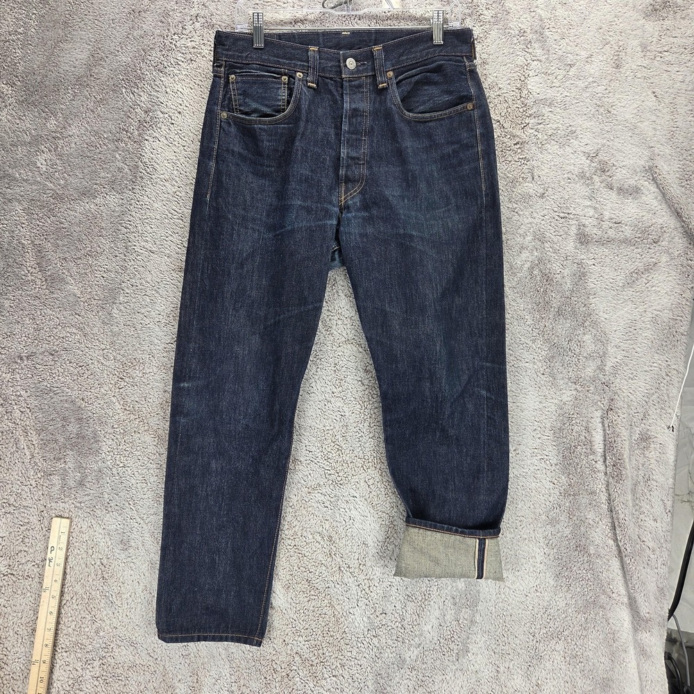 Levis 501XX Jeans Mens Blue Selvedge LVC 1947 USA Straight Button Fly Fits 30x26